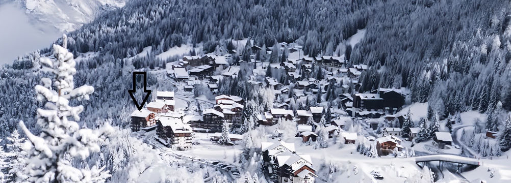 vue sur résiidence chavière et village